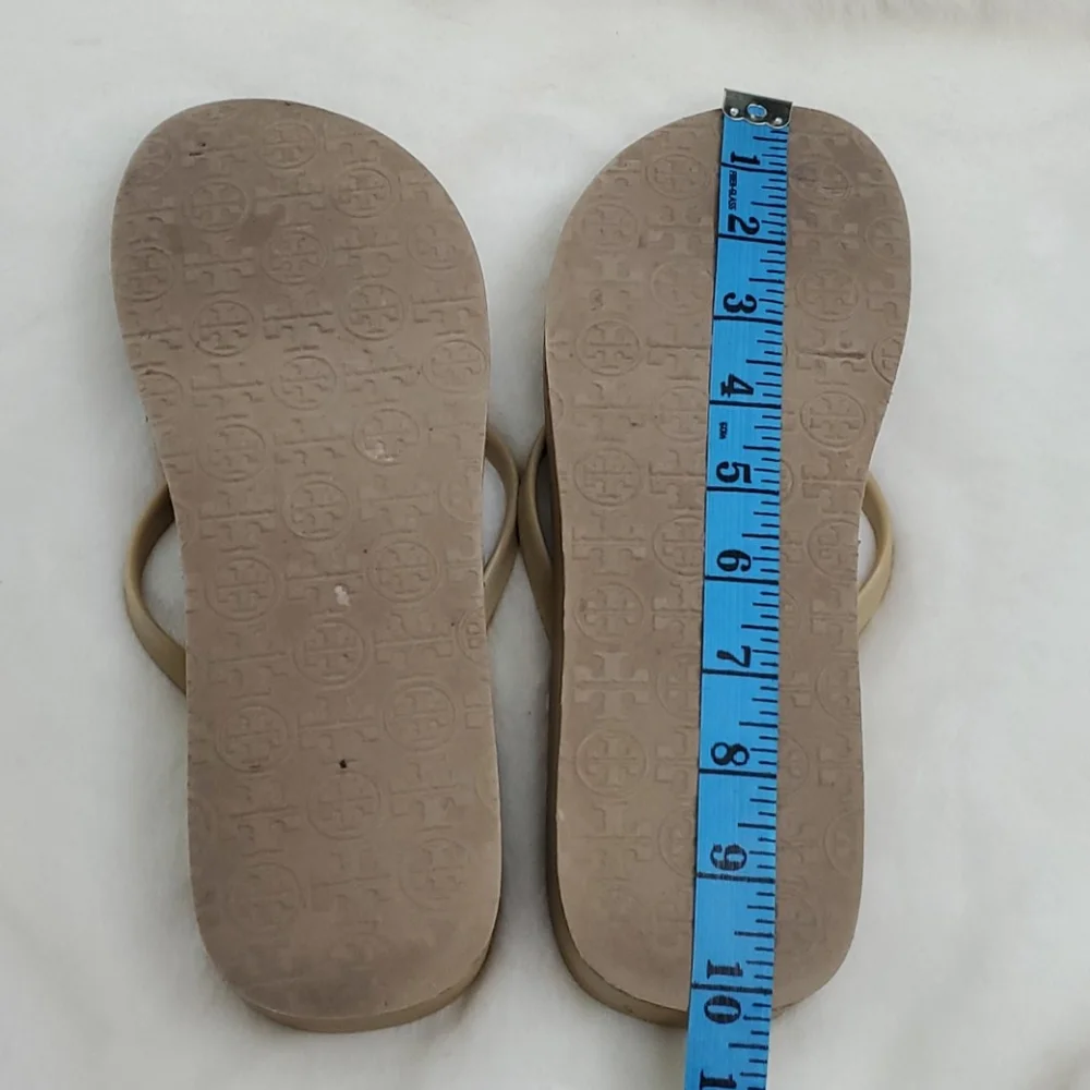 Tory Burch flip flops cream color women